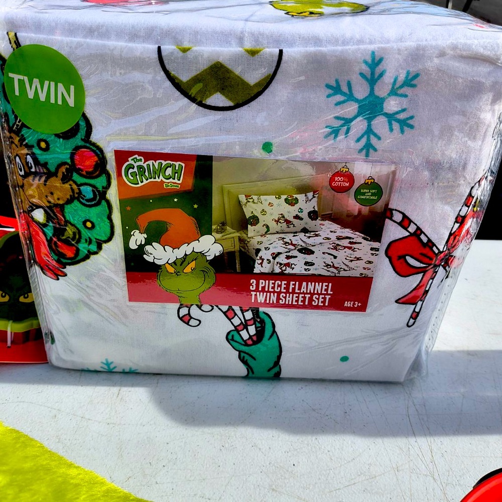The grinch twin sheet set
